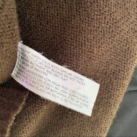 CAROLYN TAYLOR BROWN COWL SWEATER L - Picture 6 of 7